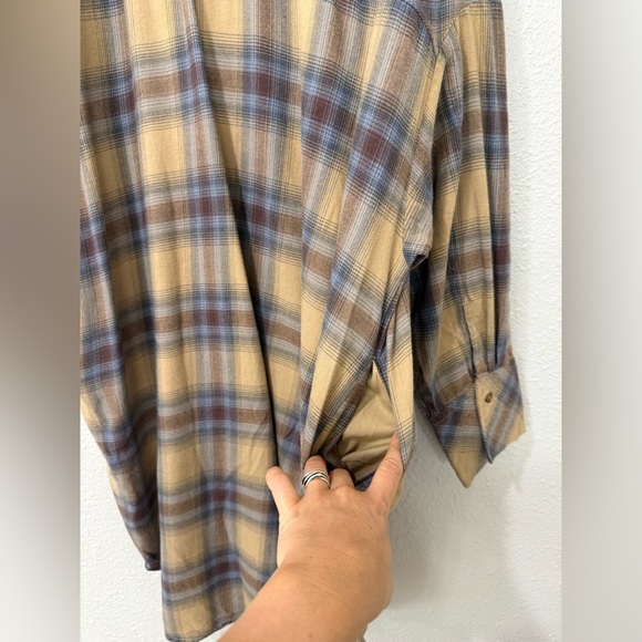 Moussy Plaid Button-Up Shirt Dress Free size - Picture 6 of 10